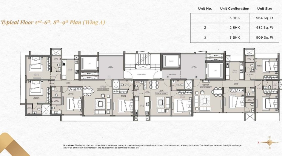 Shreeji-Paradise-Typical-Floor-Plan-Wing-A