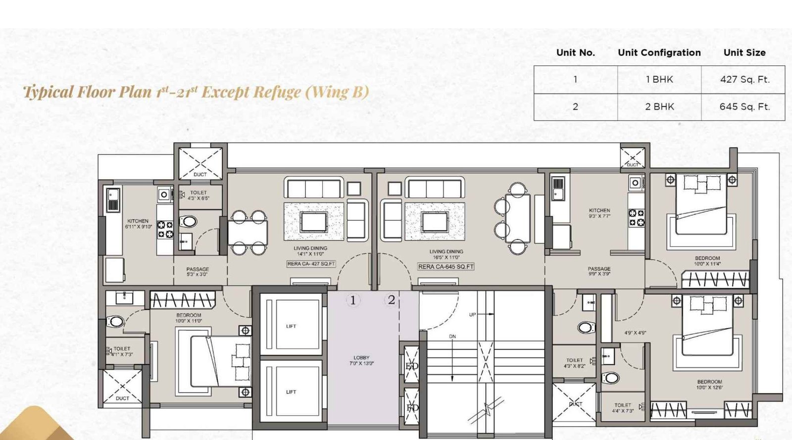 Shreeji-Paradise-typical-floor-1st-21st-except-refuge-wing-B